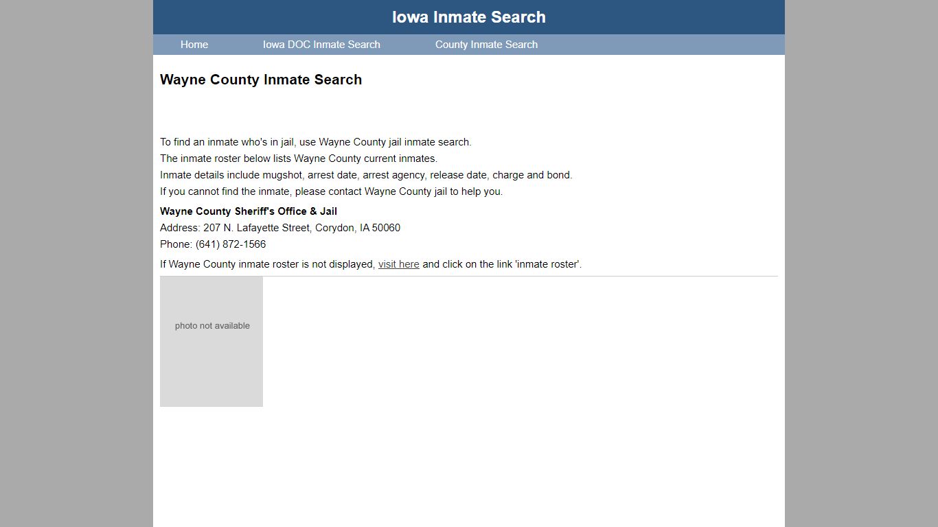 Wayne County Inmate Search